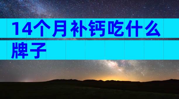 14个月补钙吃什么牌子