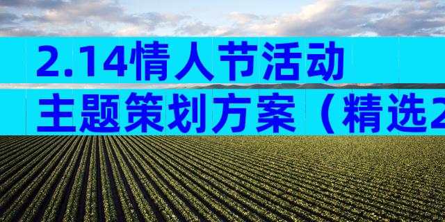 2.14情人节活动主题策划方案（精选29篇）