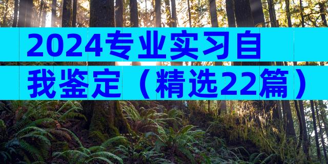 2024专业实习自我鉴定（精选22篇）