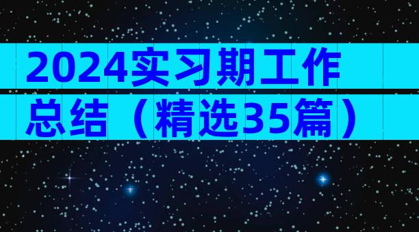 2024实习期工作总结（精选35篇）