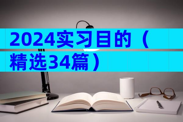 2024实习目的（精选34篇）