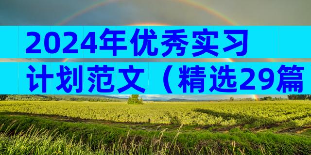 2024年优秀实习计划范文（精选29篇）