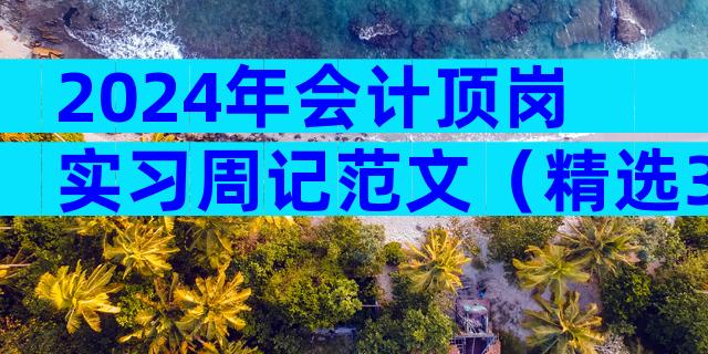 2024年会计顶岗实习周记范文（精选33篇）
