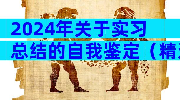 2024年关于实习总结的自我鉴定（精选21篇）