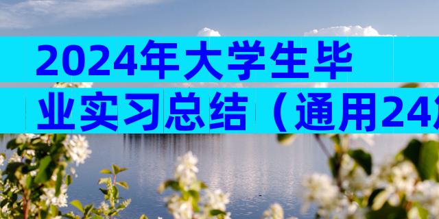 2024年大学生毕业实习总结（通用24篇）