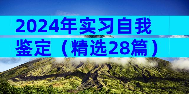 2024年实习自我鉴定（精选28篇）