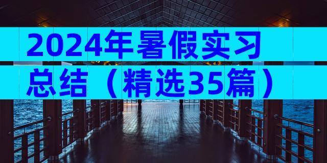 2024年暑假实习总结（精选35篇）