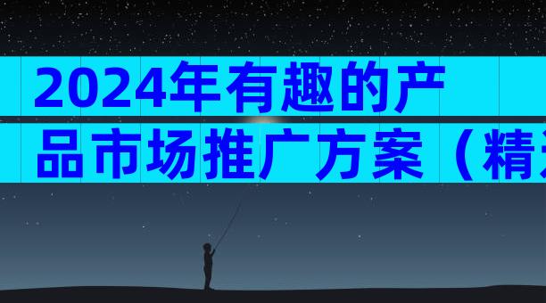 2024年有趣的产品市场推广方案（精选18篇）