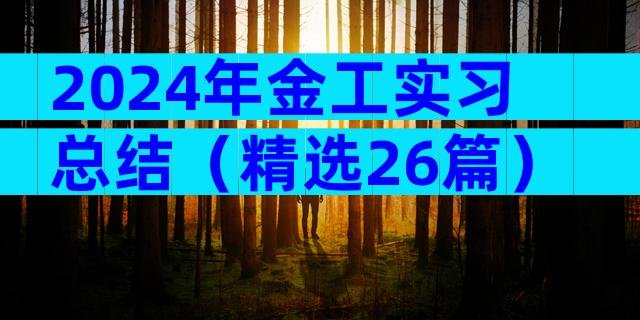 2024年金工实习总结（精选26篇）