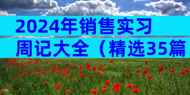2024年销售实习周记大全（精选35篇）