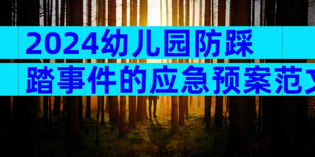 2024幼儿园防踩踏事件的应急预案范文（精选6篇）