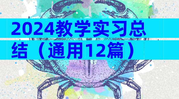 2024教学实习总结（通用12篇）