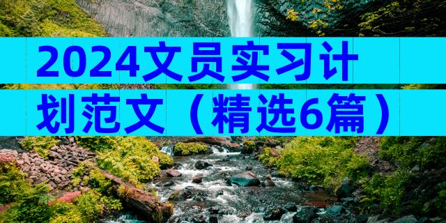 2024文员实习计划范文（精选6篇）