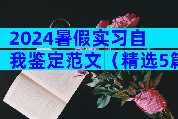 2024暑假实习自我鉴定范文（精选5篇）