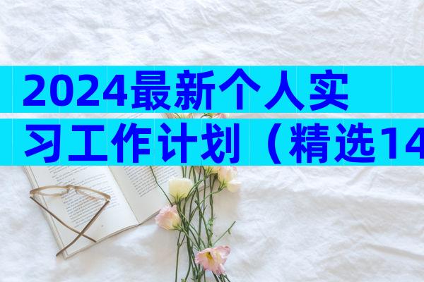 2024最新个人实习工作计划（精选14篇）