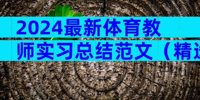 2024最新体育教师实习总结范文（精选5篇）