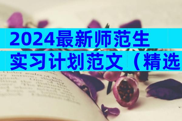 2024最新师范生实习计划范文（精选6篇）