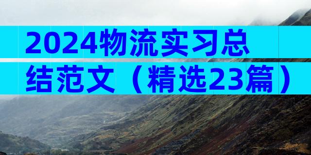 2024物流实习总结范文（精选23篇）