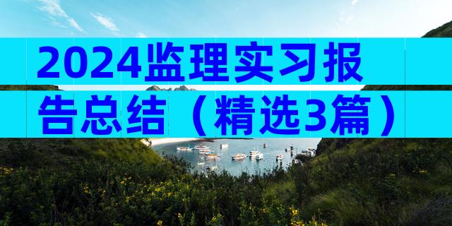 2024监理实习报告总结（精选3篇）