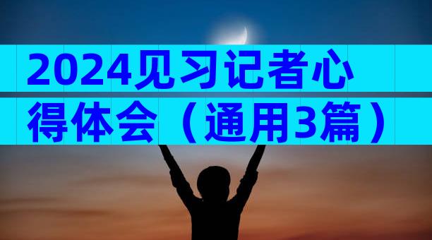 2024见习记者心得体会（通用3篇）