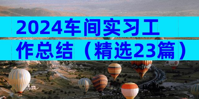 2024车间实习工作总结（精选23篇）
