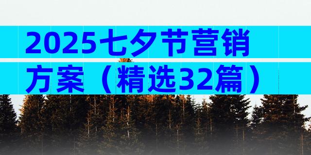 2025七夕节营销方案（精选32篇）