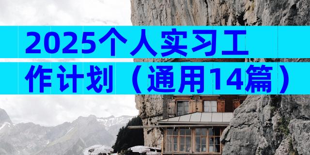 2025个人实习工作计划（通用14篇）