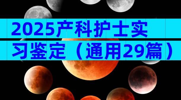 2025产科护士实习鉴定（通用29篇）
