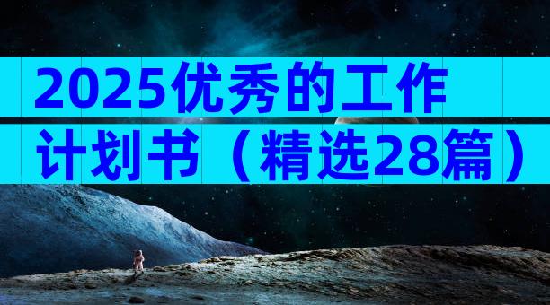 2025优秀的工作计划书（精选28篇）