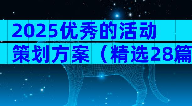 2025优秀的活动策划方案（精选28篇）