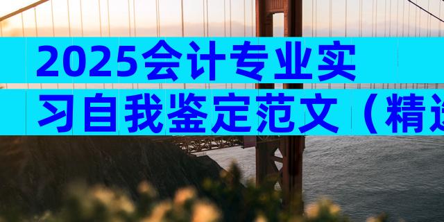 2025会计专业实习自我鉴定范文（精选33篇）