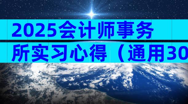 2025会计师事务所实习心得（通用30篇）
