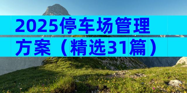 2025停车场管理方案（精选31篇）