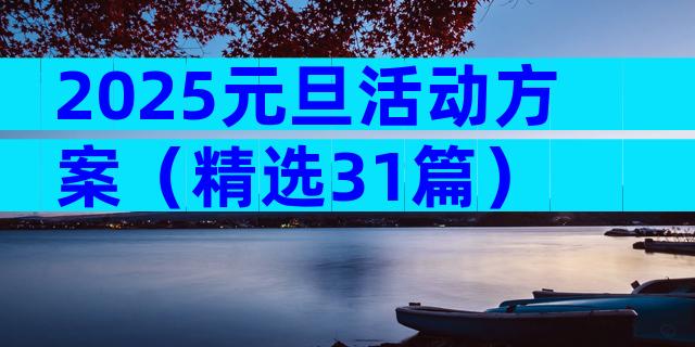 2025元旦活动方案（精选31篇）