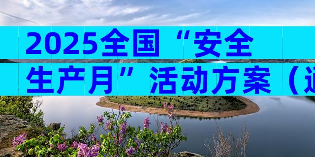 2025全国“安全生产月”活动方案（通用29篇）