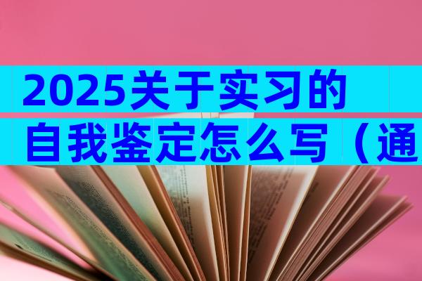 2025关于实习的自我鉴定怎么写（通用31篇）