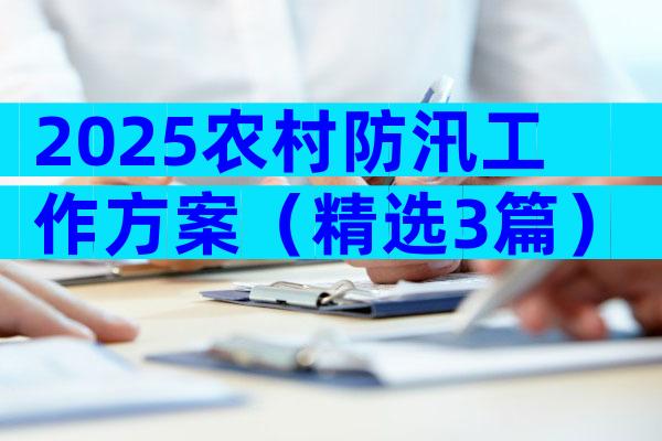 2025农村防汛工作方案（精选3篇）