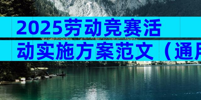 2025劳动竞赛活动实施方案范文（通用14篇）