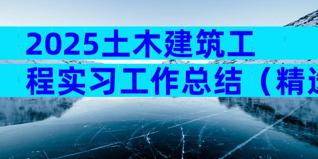 2025土木建筑工程实习工作总结（精选11篇）