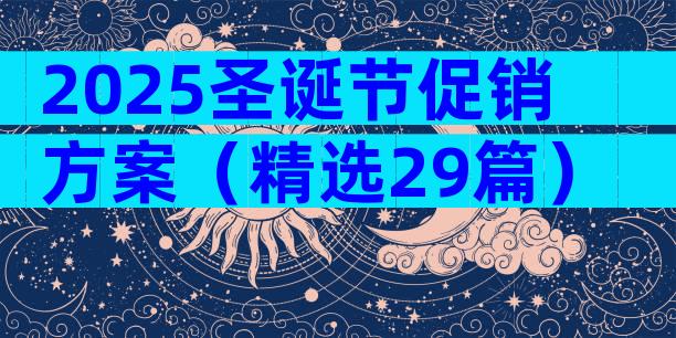 2025圣诞节促销方案（精选29篇）