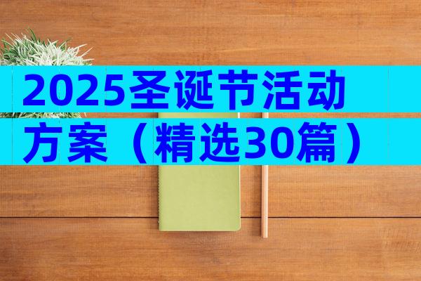 2025圣诞节活动方案（精选30篇）
