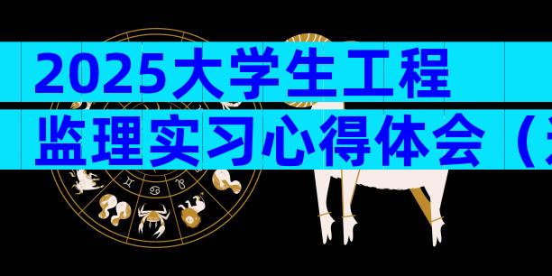 2025大学生工程监理实习心得体会（通用3篇）