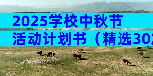 2025学校中秋节活动计划书（精选30篇）