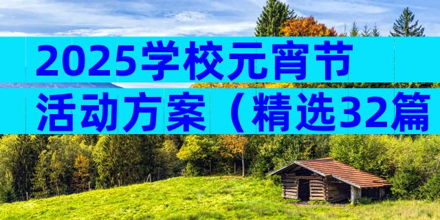 2025学校元宵节活动方案（精选32篇）
