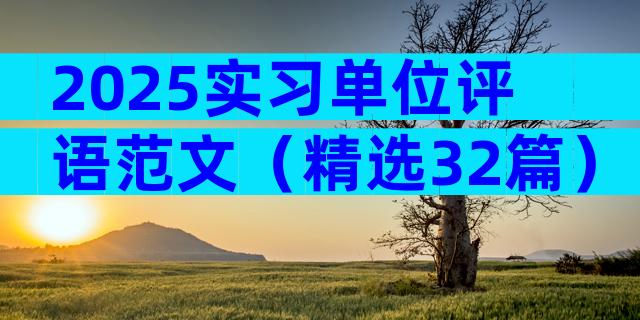 2025实习单位评语范文（精选32篇）