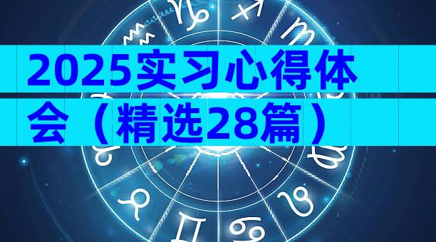 2025实习心得体会（精选28篇）