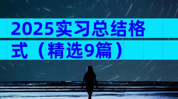 2025实习总结格式（精选9篇）