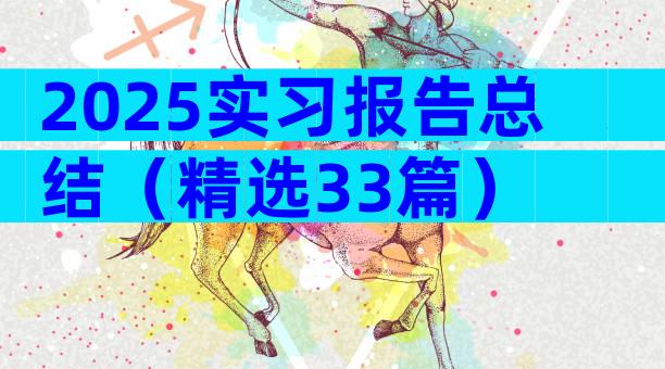 2025实习报告总结（精选33篇）