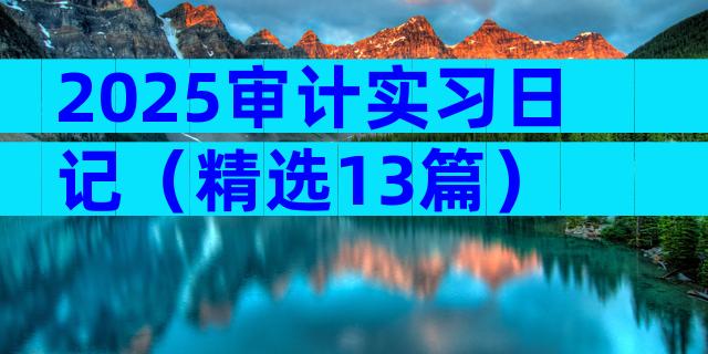 2025审计实习日记（精选13篇）