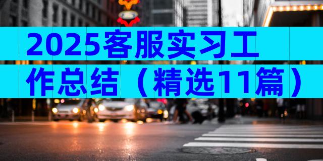 2025客服实习工作总结（精选11篇）